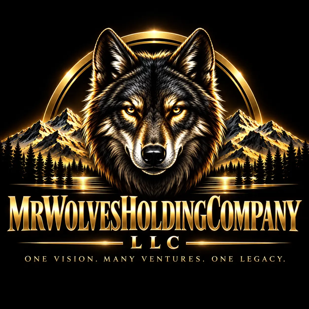 Alpha Wolf emblem for MRWOLVESHOLDINGCOMPANY, LLC